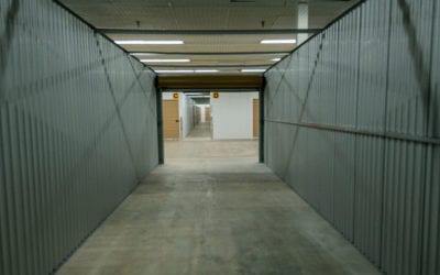 Inside a storage unit