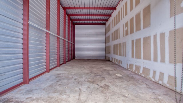 Inside view of a storage unit
